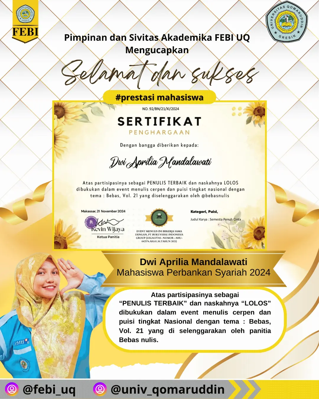 “PENULIS TERBAIK”
